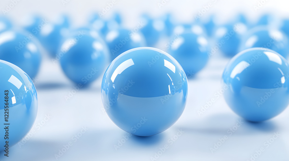 Abstract 3D Rendering background with blue bouncing balls. Abstract 3D Rendering background with blue bouncing balls.