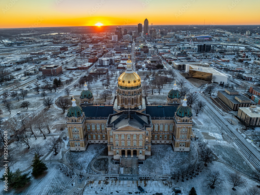 Des Moines Iowa Aerial