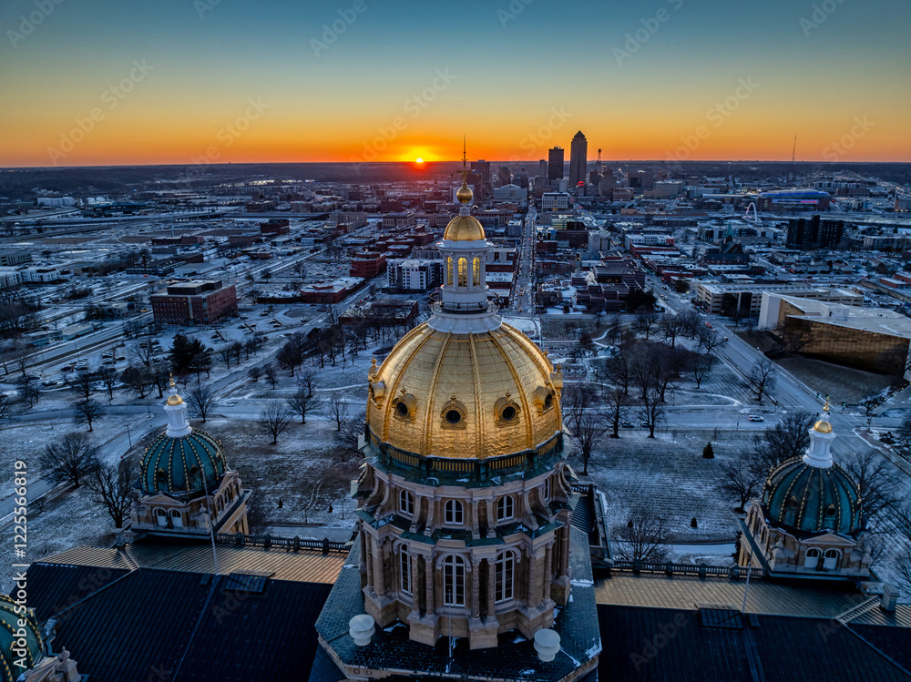 Des Moines Iowa Aerial