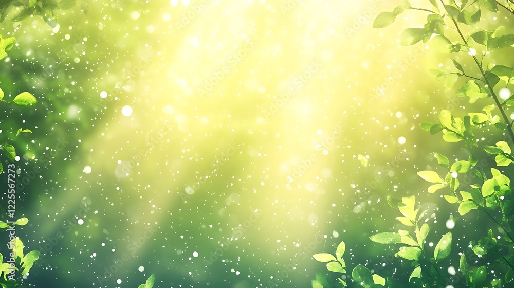 Sunlit Green Leaves And Sparkling Dust Motes Sunlit Green Leaves And Sparkling Dust Motes