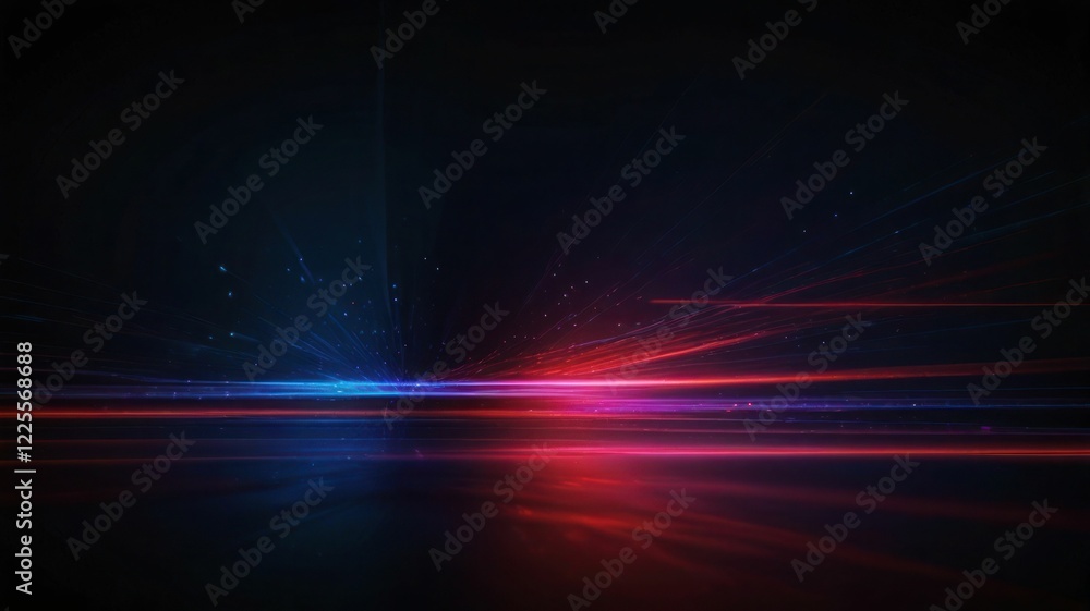 Obraz premium Red blue lines light speed motion background. red faster motion background design. fast moving digital technology concept texture and black space
