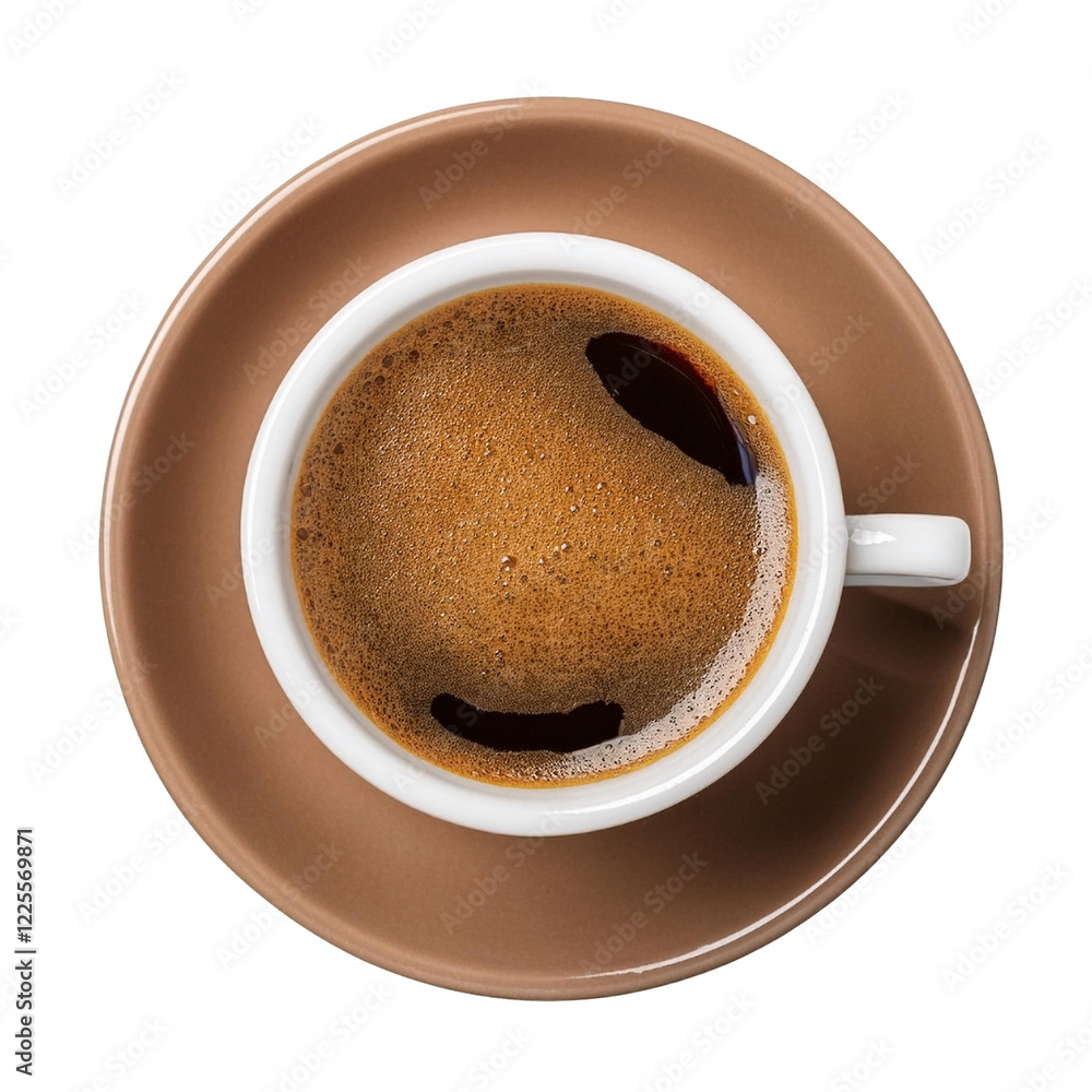 cup of black coffee, top view