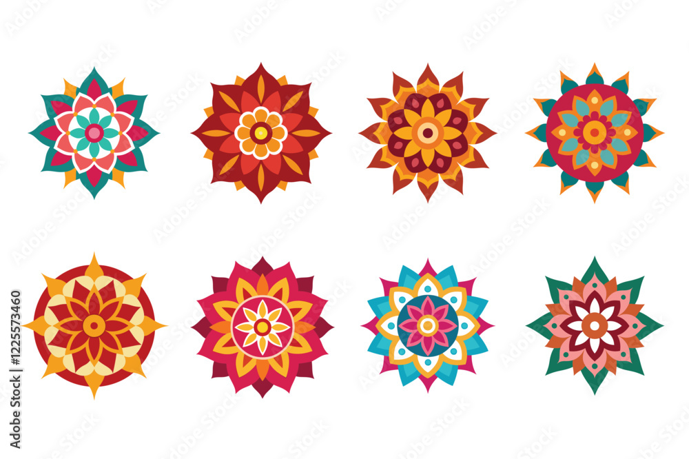 8 Traditional Mandala Art Vector Illustrations Intricate Designs for Creative Projects 8 Traditional Mandala Art Vector Illustrations Intricate Designs for Creative Projects
