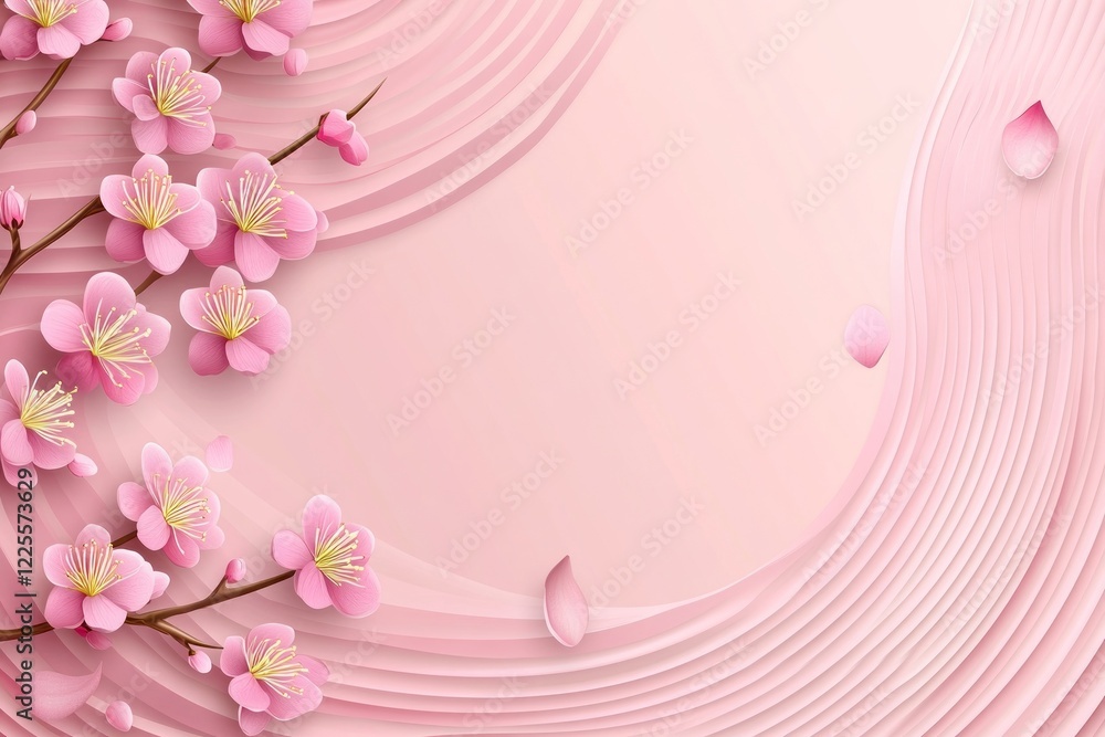 A pink background with a pink flower on it A pink background with a pink flower on it