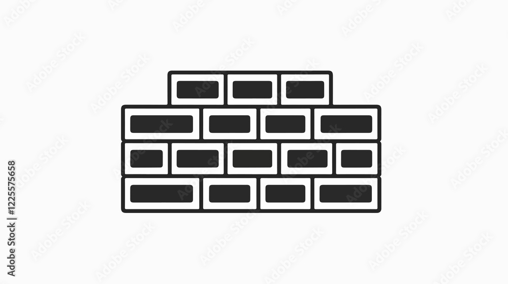 Brickwork Construction Icon for Creative Designs Brickwork Construction Icon for Creative Designs