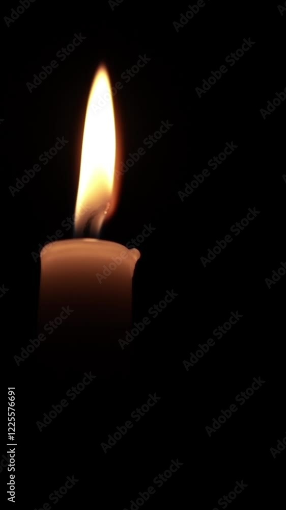 Solitary Candle Burning in the Darkness Solitary Candle Burning in the Darkness