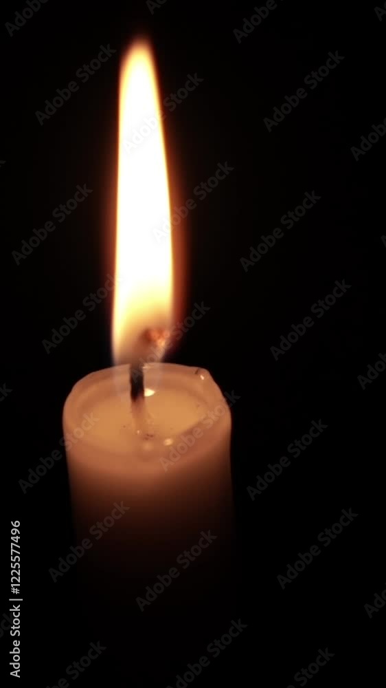 Solitary Candle Burning in the Darkness Solitary Candle Burning in the Darkness