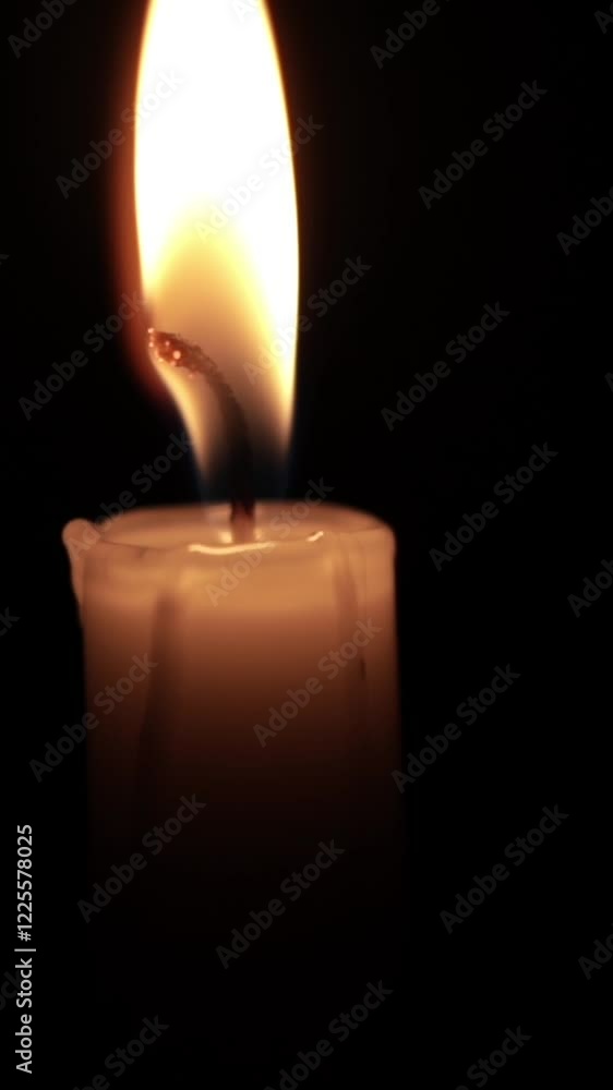 Solitary Candle Burning in the Darkness Solitary Candle Burning in the Darkness