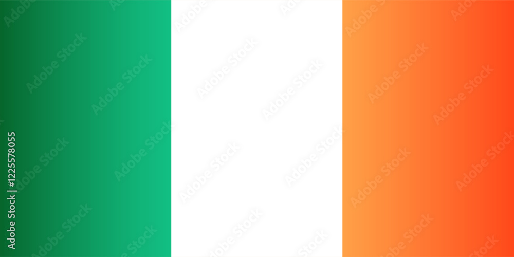 Obraz premium National Flag of the Republic of Ireland. Vector element