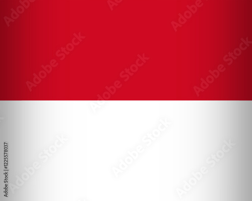 National Flag of Monaco. Vector Element