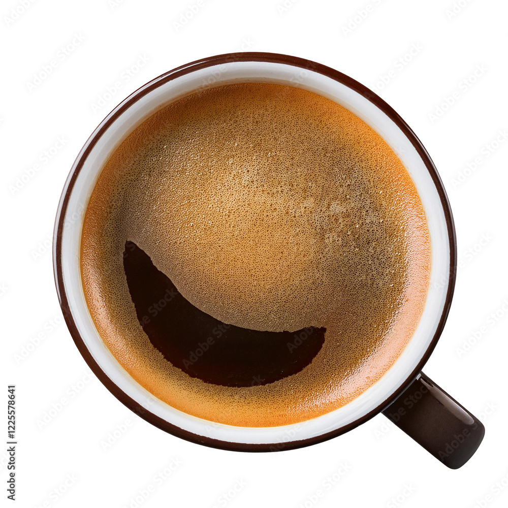 cup of coffee isolated on white or transparent