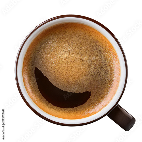 cup of coffee isolated on white or transparent