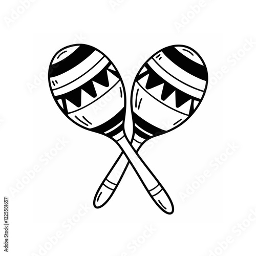 maracas icon isolated on white background 
