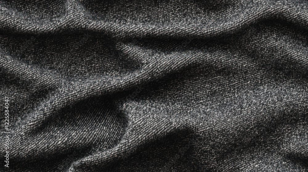 Obraz premium Soft Black Flannel Fabric Texture for Background Use