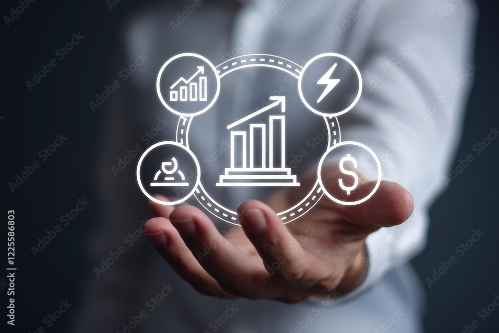 Business Growth Strategy: A Visual Representation of Financial Success and Innovation Business Growth Strategy: A Visual Representation of Financial Success and Innovation
