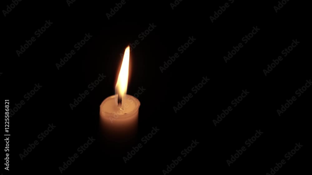 Solitary Candle Burning in the Darkness Solitary Candle Burning in the Darkness