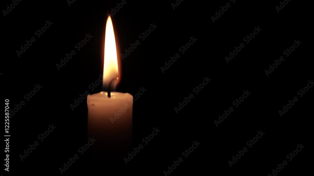 Solitary Candle Burning in the Darkness Solitary Candle Burning in the Darkness