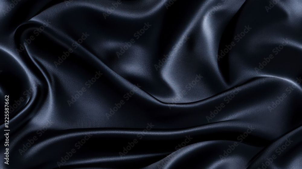 Smooth Black Silk Fabric Texture Background Smooth Black Silk Fabric Texture Background