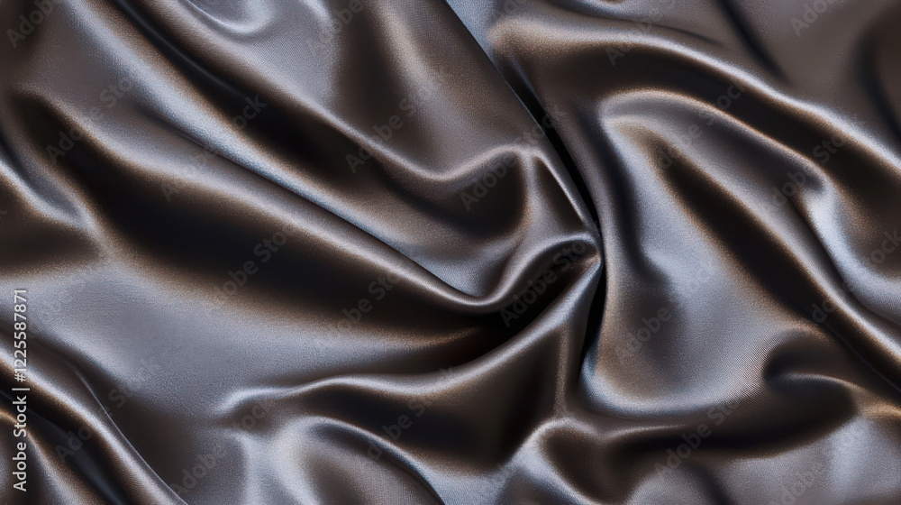 Fototapeta premium Soft Black Satin Background with Ripple Texture