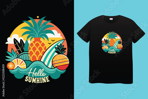 Summer t shirt design, World coconut day T shirt design vector.