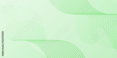 green abstract background wave and flowing line. smooth and soft grdient. suit for banner, brochure, web, presentation. green motion