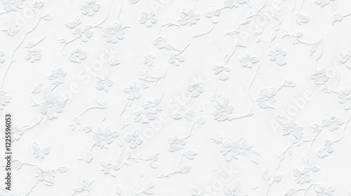 Soft White Embroidered Fabric Texture for Abstract Backgrounds