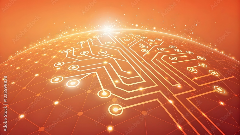 Fototapeta premium Abstract Digital Technology Background with Circuit Patterns