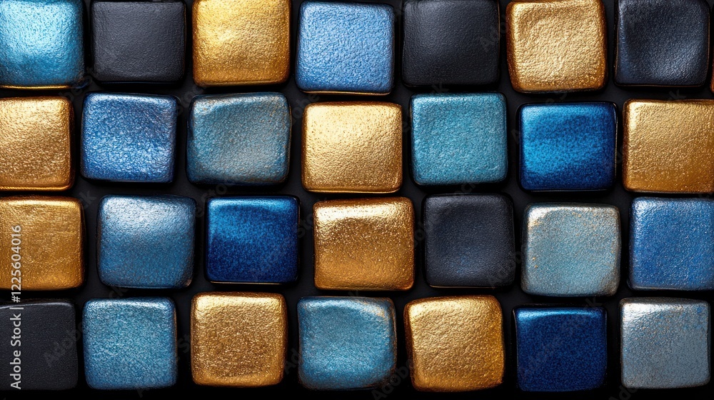Metallic square tiles texture background Metallic square tiles texture background