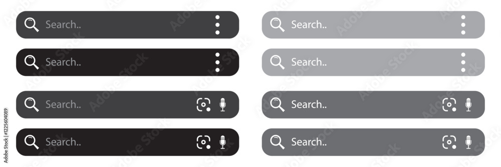 Search bar isolated on transparent background. Search icon for site web Search bar isolated on transparent background. Search icon for site web