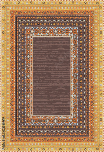 Kilim and Navajo Vector Carpet modern Pattern with trending colors in high resolution
