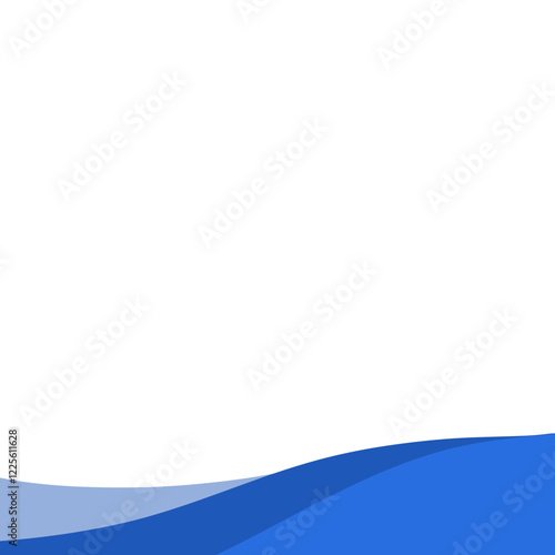 business curve footer blue
