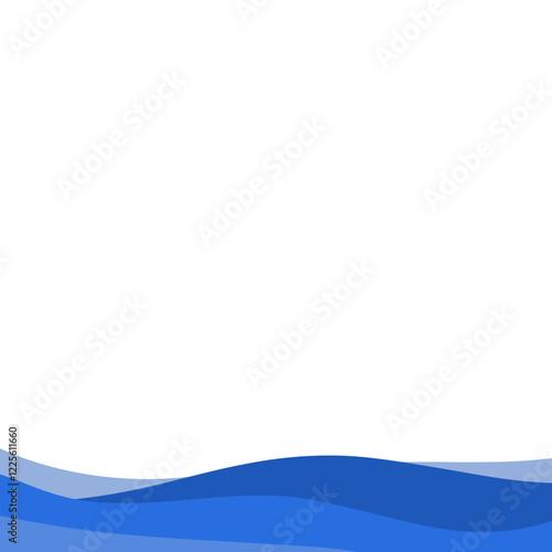 business curve footer blue