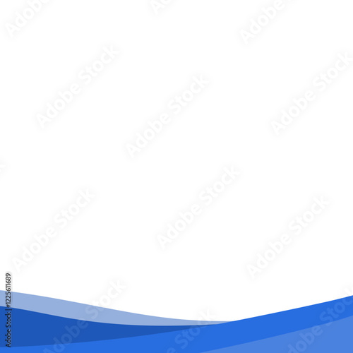 business curve footer blue