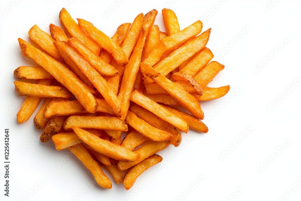 Corazón de papas fritas para celebrar el día de San Valentín con sabor y creatividad Corazón de papas fritas para celebrar el día de San Valentín con sabor y creatividad