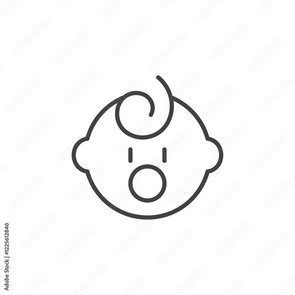 Obraz premium Baby boy icon Vector logo set flat