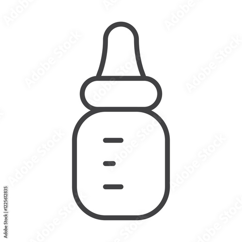 Baby bottle icon Vector logo set flat