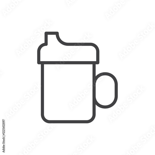 Baby mug icon Vector logo set flat