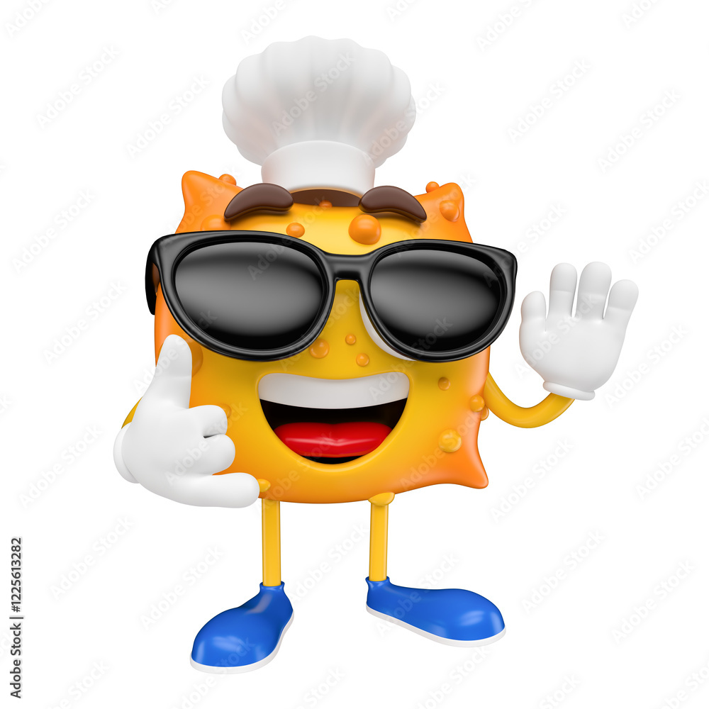 Brazilian Pastel Mascot With Sunglasses In 3d render with transparent background Brazilian Pastel Mascot With Sunglasses In 3d render with transparent background