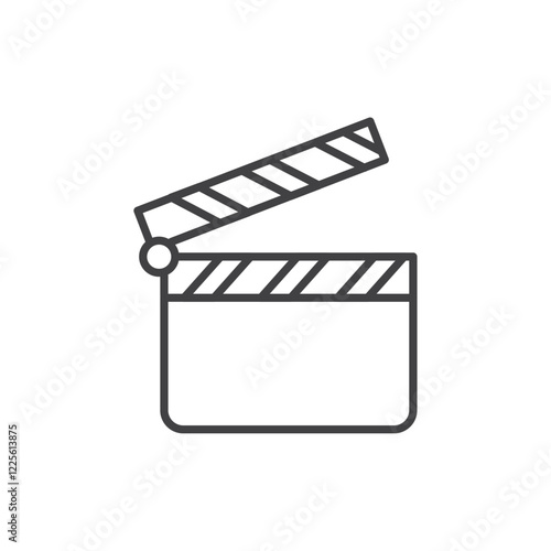 Clapper board icon Vector logo set flat