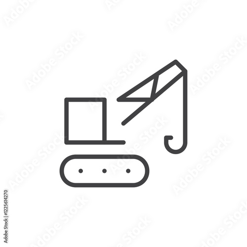 Crane lift icon Vector logo set flat