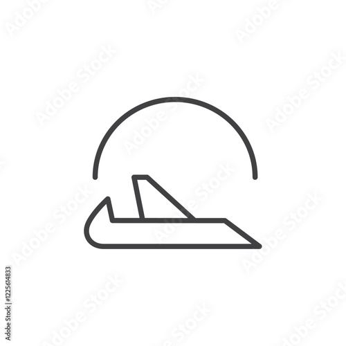 Flight airflow icon Vector logo set flat