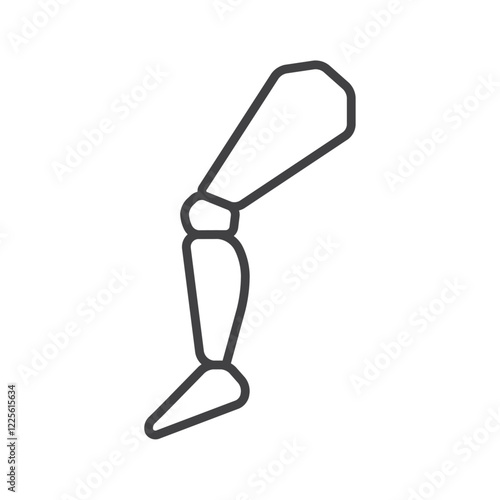 Mechanical leg icon Vector logo set flat