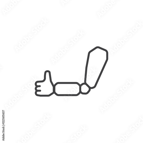 Mechanical hand icon Vector logo set flat