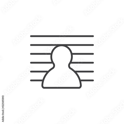 Mugshot icon Vector logo set flat