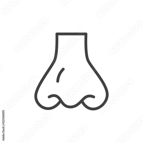 Nose icon Vector logo set flat