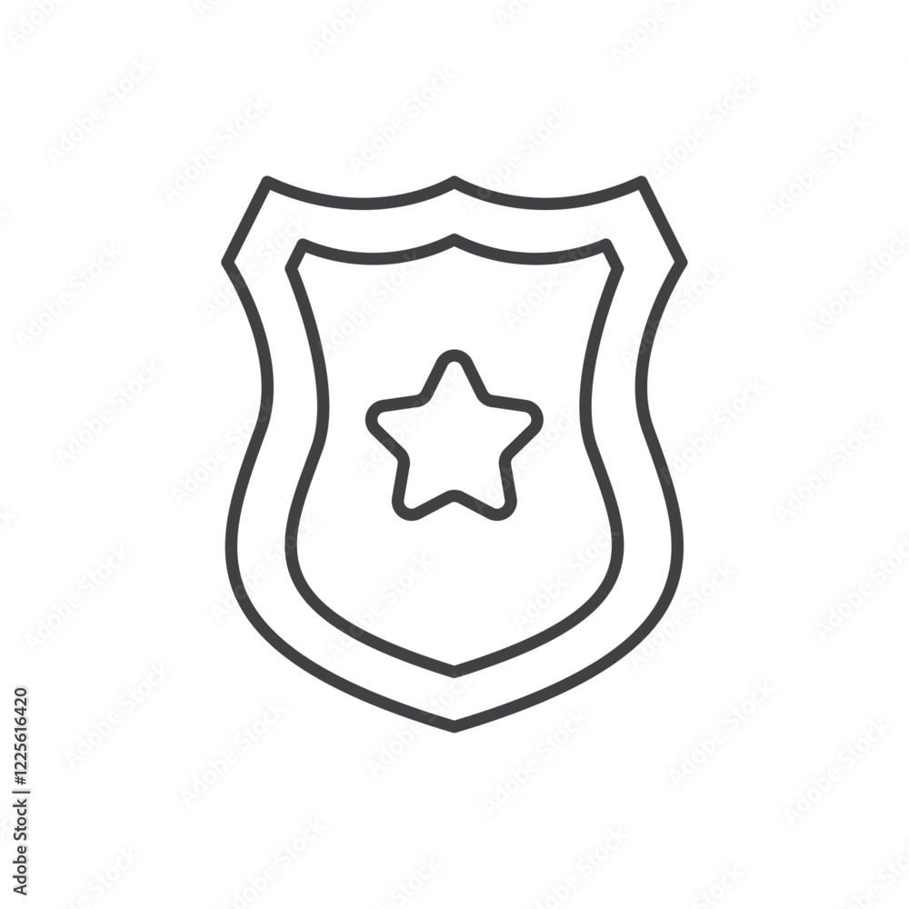 Police shield icon Vector logo set flat Police shield icon Vector logo set flat