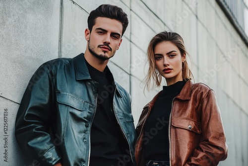 Casual Portrait of Man and Woman in Urban Setting