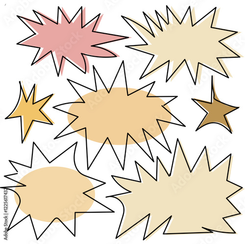 speech bubbles, bubble chat frame bum, bamb  balloon shape