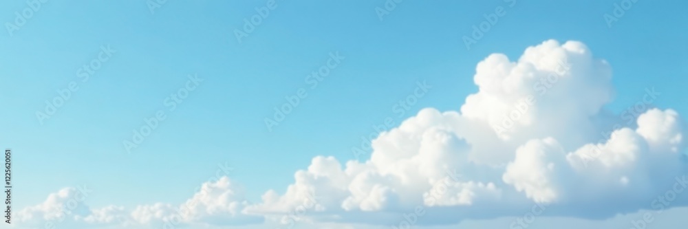 White puffy clouds against a clear pale blue sky, sky, gentle, light White puffy clouds against a clear pale blue sky, sky, gentle, light