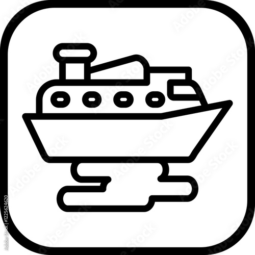 Ferry vector icon style